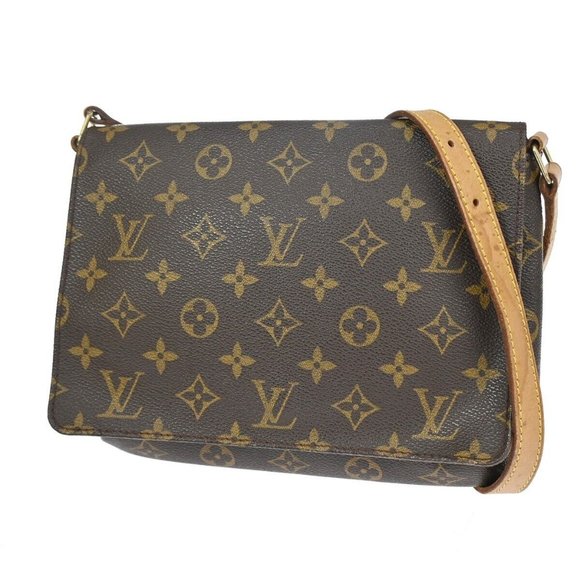 Auth LOUIS VUITTON Musette Tango Short Shoulder Bag Monogram Leather - Picture 1 of 16